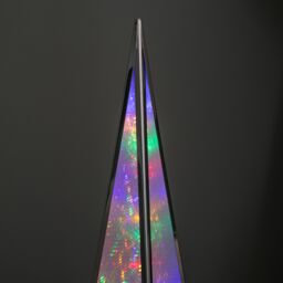 Samuel Alexander 45cm Light up Holographic Christmas Pyramid Decoration with Multi-Coloured LEDs - thumbnail 5