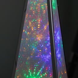 Samuel Alexander 45cm Light up Holographic Christmas Pyramid Decoration with Multi-Coloured LEDs - thumbnail 6