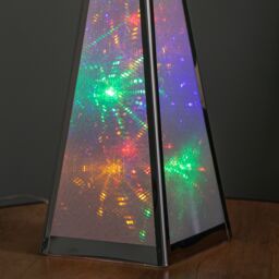 Samuel Alexander 45cm Light up Holographic Christmas Pyramid Decoration with Multi-Coloured LEDs - thumbnail 7