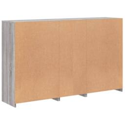 Berkfield Home Sideboard with LED Lights Grey Sonoma 162x37x100 cm - Size: 162 x 37 x 100 cm - thumbnail 8