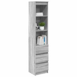 Berkfield Home Highboard Grey Sonoma 37.5x35x180 cm Engineered Wood - thumbnail 4