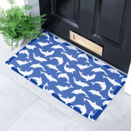 Artsy Mats Dolphin Doormat (70 x 40cm) in Blue - Size: 40 cm x 70 cm - thumbnail 1