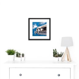 Artery8 Space NASA STS-116 Spacewalk International Station Photo 8X8 Inch Square Wooden Framed Wall Art Print Picture with Mount in Black - thumbnail 2