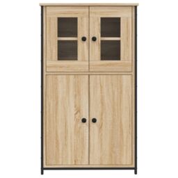 Berkfield Home Highboard Sonoma Oak 62x32x106.5 cm Engineered Wood in Brown - thumbnail 5