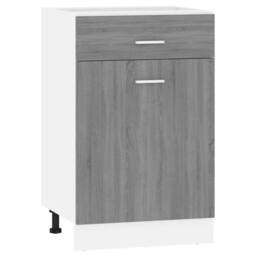 Berkfield Home Drawer Bottom Cabinet Grey Sonoma 50x46x81, 5 cm Engineered Wood - thumbnail 1