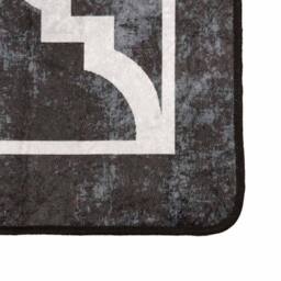Berkfield Home Rug Washable Black & White 160x230 cm Anti Slip - Size: 100 cm diameter - thumbnail 3