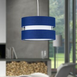 First Choice Lighting Set of 2 Benni - Navy Blue 26cm Pendant Shades - thumbnail 5