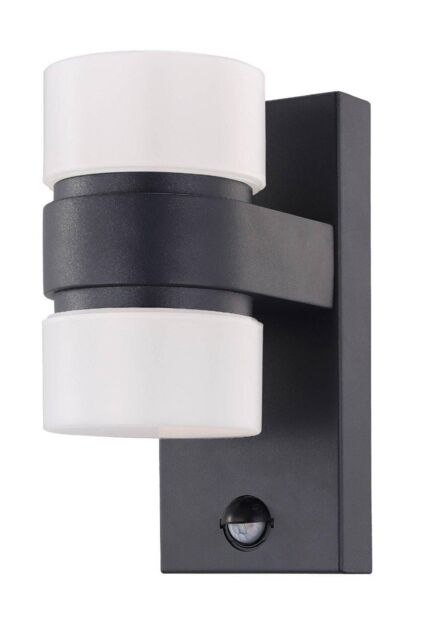 Eglo Atollari Metal & Plastic IP44 Integrated LED Outdoor Wall Light in Black - image 1