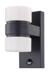 Eglo Atollari Metal & Plastic IP44 Integrated LED Outdoor Wall Light in Black