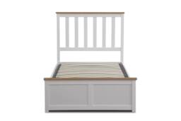 Comfy Living Ltd Wooden Ottoman Gas Lift Storage Bedframe in White - Size: Small Double - thumbnail 3