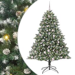 Berkfield Home Modern Artificial Christmas Tree with Stand Green 126 x 126 x 180 cm - thumbnail 2