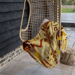 Benjamin Tate Design Egyptian Drawings Blanket in Natural - Size: 120 cm x 150 cm - thumbnail 4
