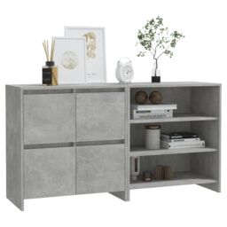 Berkfield Home 2 Piece Sideboard Concrete Grey Engineered Wood - thumbnail 5