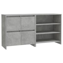 Berkfield Home 2 Piece Sideboard Concrete Grey Engineered Wood - thumbnail 2