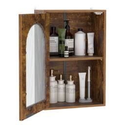 Kelvenix Bathroom Wall Cabinet Medicine Cabinet in Brown - thumbnail 1