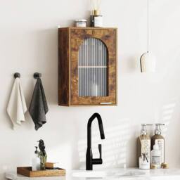 Kelvenix Bathroom Wall Cabinet Medicine Cabinet in Brown - thumbnail 3