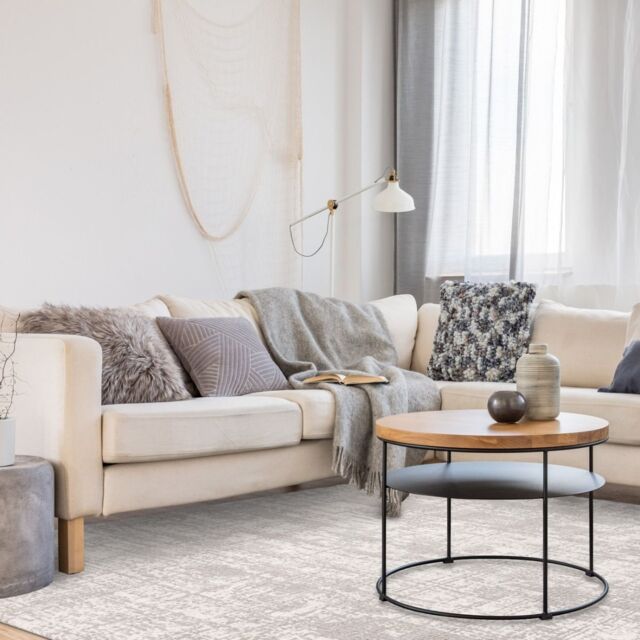 The Rug Shop UK Grey Modern Abstract Luxurious Easy to Clean Latex Back Area Rug - Size: 240 cm x 340 cm - image 1