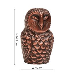 Ivyline Cast Aluminium Owl Candle Holder Antique Copper H14.5Cm W7.5Cm - thumbnail 5