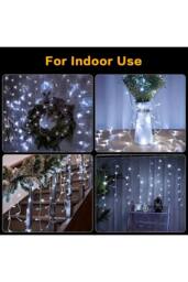 Living and Home 10M Solar-Powered LED Icicle String Lights with Remote Control in White - thumbnail 3