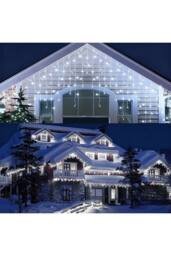 Living and Home 10M Solar-Powered LED Icicle String Lights with Remote Control in White - thumbnail 1