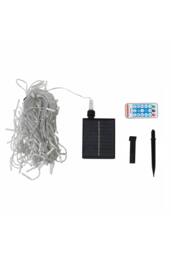 Living and Home 10M Solar-Powered LED Icicle String Lights with Remote Control in White - thumbnail 5