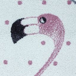 Bravich LTD Polka Dot Grey Flamingo Rug - Kids in Pink - Size: 160 cm x 230 cm - thumbnail 3