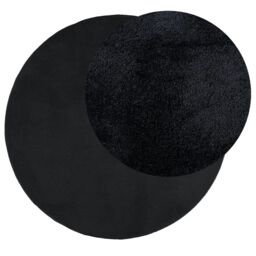 Berkfield Home Rug OVIEDO Short Pile Black √ò 160 cm - Size: Medium - thumbnail 3