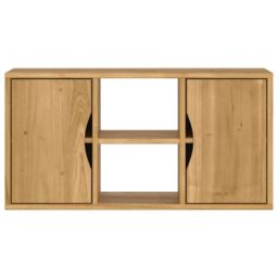 Berkfield Home TV Cabinet ODDA 79x24x40 cm Solid Wood Pine in Brown - Size: 79 x 24 x 40 cm - thumbnail 6