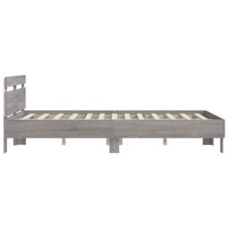 Berkfield Home Durable Bed Frame with LED without Mattress Grey Sonoma 140x200 cm - thumbnail 8