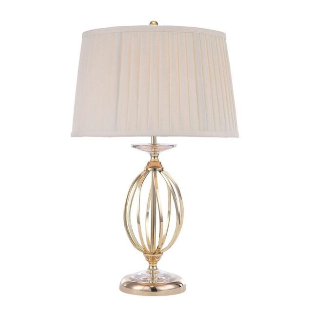 Netlighting Aegean 1 Light Table Lamp Polished Brass E27 in Yellow - image 1