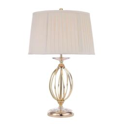 Netlighting Aegean 1 Light Table Lamp Polished Brass E27 in Yellow - thumbnail 1