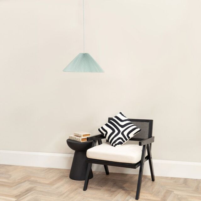ValueLights Akira Pleated Single Drop Ceiling Pendant Light in Bright Blue - image 1