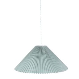 ValueLights Akira Pleated Single Drop Ceiling Pendant Light in Bright Blue - thumbnail 2