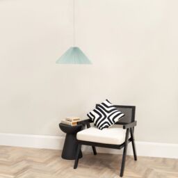 ValueLights Akira Pleated Single Drop Ceiling Pendant Light in Bright Blue