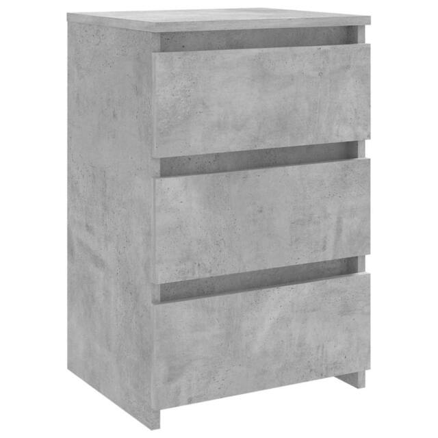 Berkfield Home Bed Cabinet Concrete Grey 40x35x62.5 cm Engineered Wood - image 1