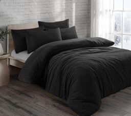 Teddy Bear Fleece Duvet Cover Set Bedding Warm - thumbnail 1