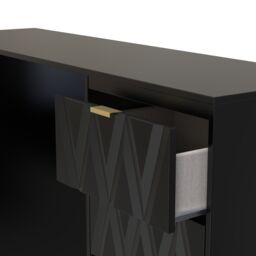 Ready Assembled 2 U Washington 6 Drawer Kneehole Desk (Ready Assembled) in True Black - thumbnail 5