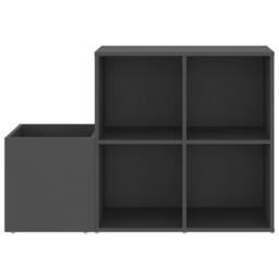 Berkfield Home Hall Shoe Cabinet Grey 105x35.5x70 cm Engineered Wood - thumbnail 5