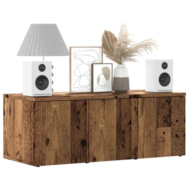 Berkfield Home TV Cabinet Old Wood 80x34x30 cm Engineered Wood in Brown - Size: 80 x 34 x 30 cm - image 1