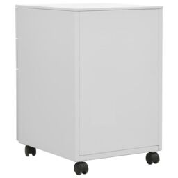 Berkfield Home Mobile File Cabinet Light Grey 39x45x60 cm Steel - Size: 39 x 45 x 60 cm - thumbnail 4