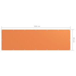 Berkfield Home Balcony Screen Orange 90x300 cm Oxford Fabric - thumbnail 5