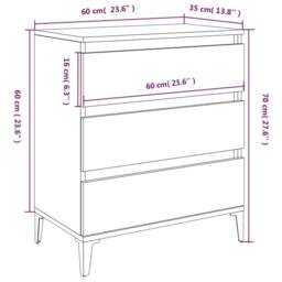 Berkfield Home Sideboard Grey Sonoma 60x35x70 cm Engineered Wood - Size: 60 x 35 x 70 cm - thumbnail 9