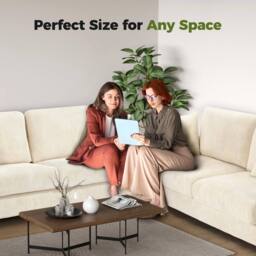 Dprodo 178CM Corduroy Seater Sofa with Extra Deep Seats in Beige - Size: 1 Pack - thumbnail 8