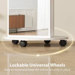 PAWNORA 2-in-1 Full Length Mirror with Shelves in White - thumbnail 3