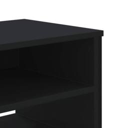 Berkfield Home TV Cabinet Black 122x34x41 cm Engineered Wood - Size: 122 x 34 x 41 cm - thumbnail 7
