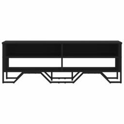 Berkfield Home TV Cabinet Black 122x34x41 cm Engineered Wood - Size: 122 x 34 x 41 cm - thumbnail 4