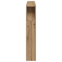 Berkfield Home LED Headboard Artisan Oak 160x18.5x103.5 cm Engineered Wood in Brown - thumbnail 7