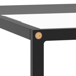 Berkfield Home Coffee Table Black with Tempered Glass 60x60x35 cm - Size: 60 x 60 x 35 cm - thumbnail 4