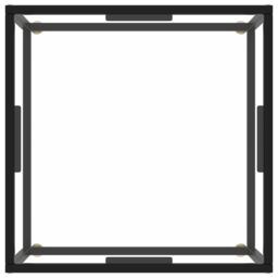 Berkfield Home Coffee Table Black with Tempered Glass 60x60x35 cm - Size: 60 x 60 x 35 cm - thumbnail 3