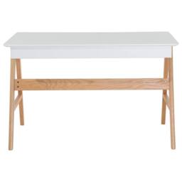 Wyld and Coco Office Desk White 120 x 75 cm - Lacquered Top with 2 Drawers - thumbnail 6
